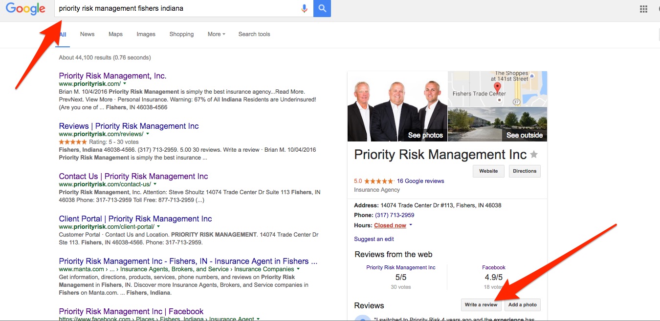 google-review-priority-risk-management-fishers-indiana
